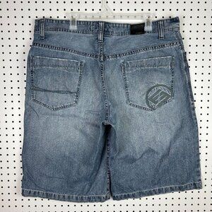 Enyce Grunge‎ Punk Baggy Jean Shorts Size 40 Jorts Hip Hop Skate Y2K Sick Wash